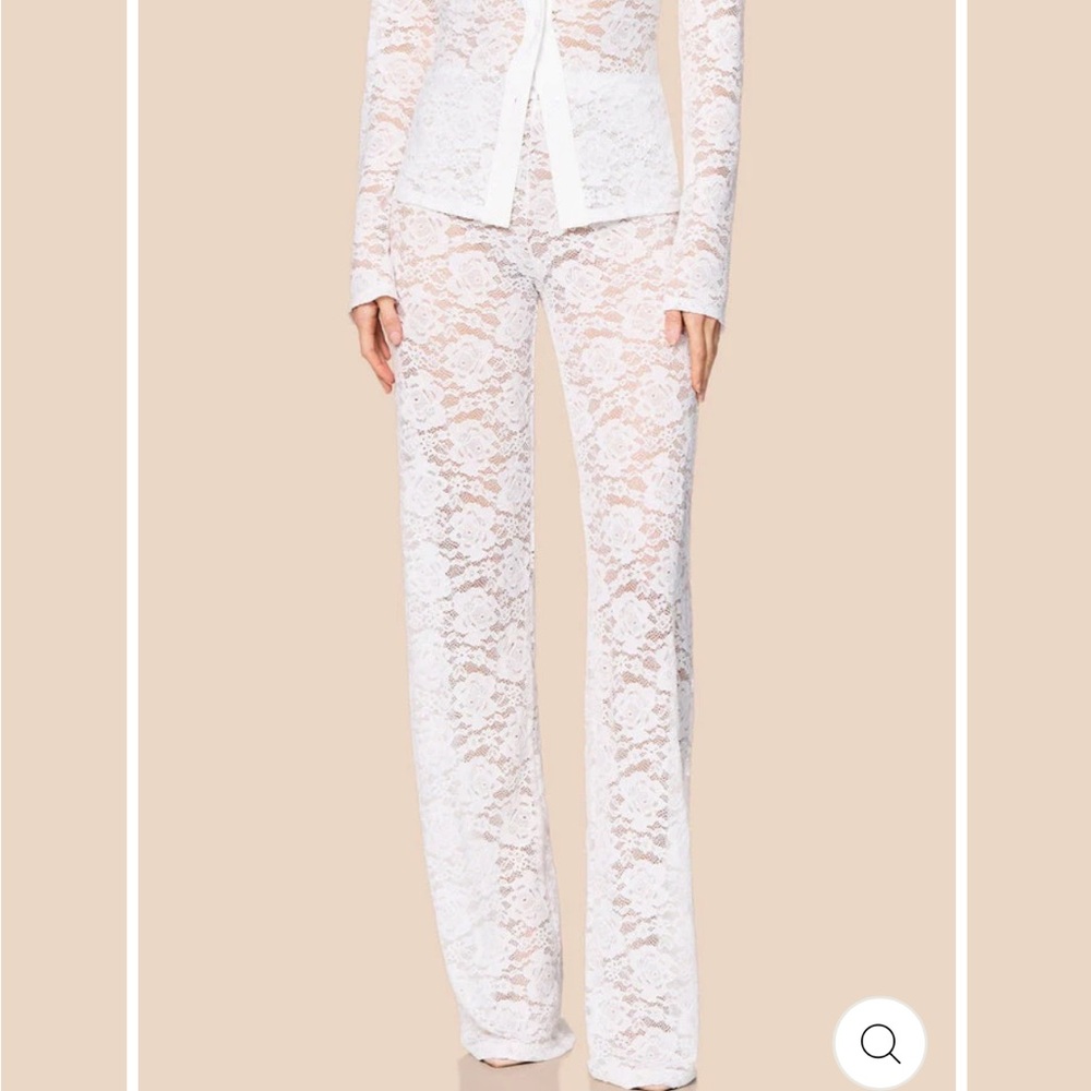 Nookie Elegant White Lace Pants
